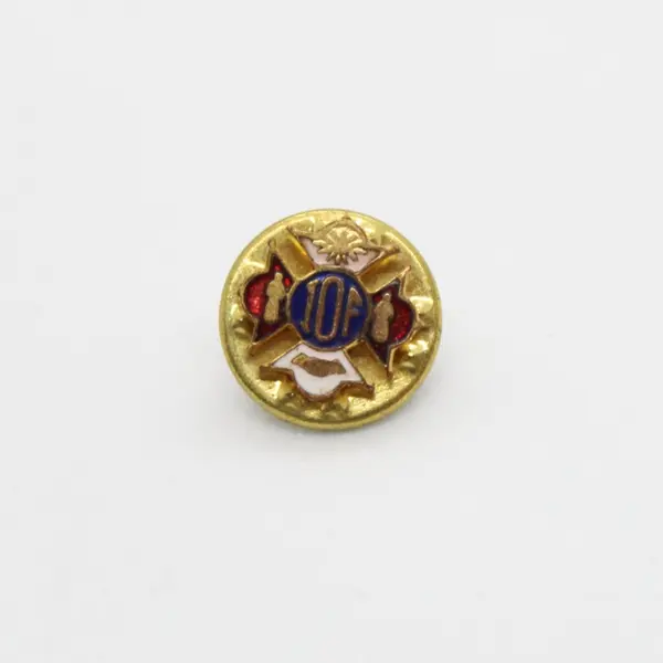 Odd Fellows IOOF Gold/Blue Accented Colored Round Fraternal Lapel Pin