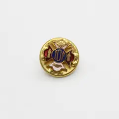 Odd Fellows IOOF Gold/Blue Accented Colored Round Fraternal Lapel Pin