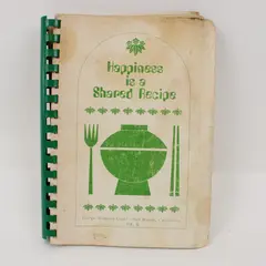 Happiness Is a Shared Recipe Cookbook Sturge Women's Guild San Mateo Vol II