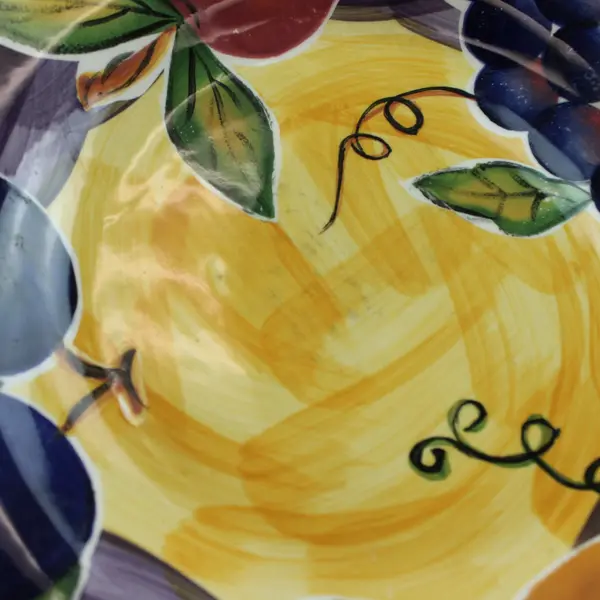Tabletops Unlimited Scandicci Hand-Painted Set of 4 Fruit Salad Plates 
