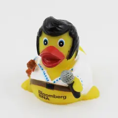 Bloomberg BNA Elvis Rubber Duck Figurine with Microphone 3.5in
