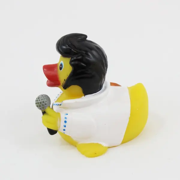 Bloomberg BNA Elvis Rubber Duck Figurine with Microphone 3.5in