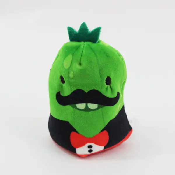 Cats Vs Pickles Fitzgherkin #1150JO Green Pickle Plush Black Mustache