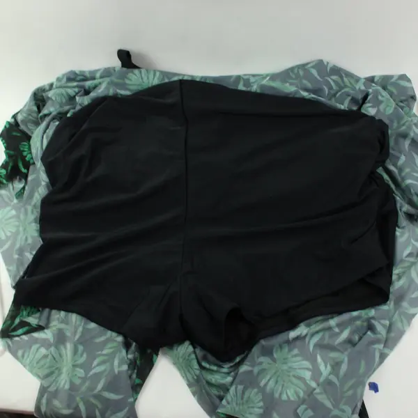 BloomChic Women's Black Palm Leaf Mesh Swim Dress Racerback Size 28