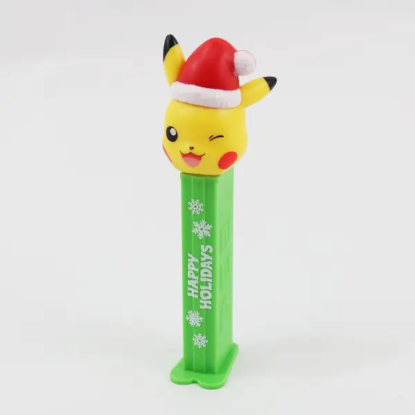 Holiday Pokémon Pikachu PEZ Dispenser w/Santa Hat 5", used 
