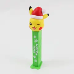 Holiday Pokémon Pikachu PEZ Dispenser w/Santa Hat 5", used 