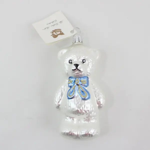 European Trading Company A Silver Teddy Bear 4.5" Tall Golden Bell Collection