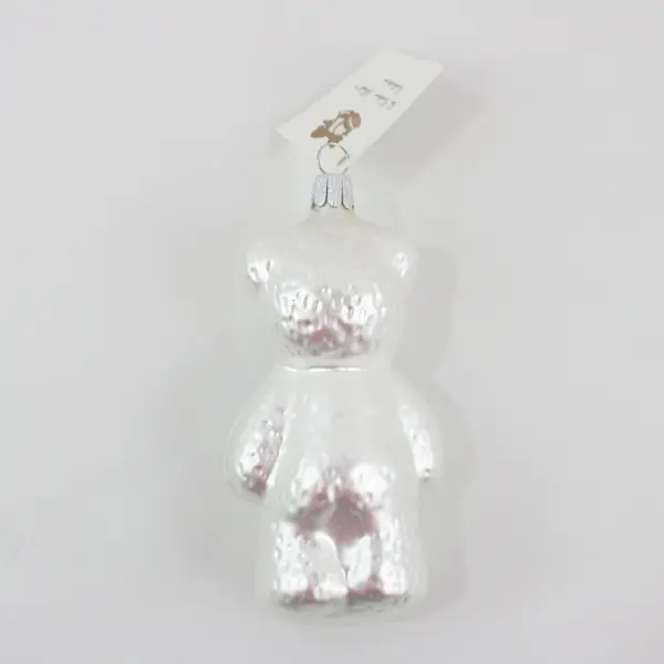 European Trading Company A Silver Teddy Bear 4.5" Tall Golden Bell Collection