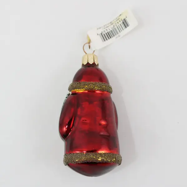 Department 56 Vintage Santa Claus Red & Gold Hand Blown Glass Ornament 3.5" Tall