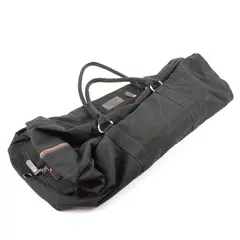 Mount Adams Black Canvas Duffle Bag 24x11x10 Travel Carryall Shoulder Strap