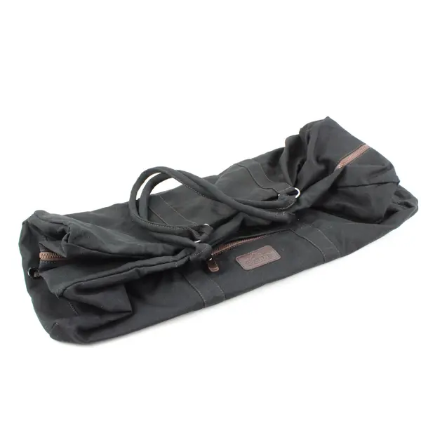 Mount Adams Black Canvas Duffle Bag 24x11x10 Travel Carryall Shoulder Strap