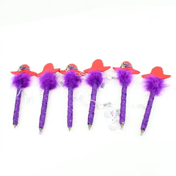 Lot 6 Coyne's & Co Red Hat Soc Ballpoint NW7257 Purple Glitter Nancy E. Williams