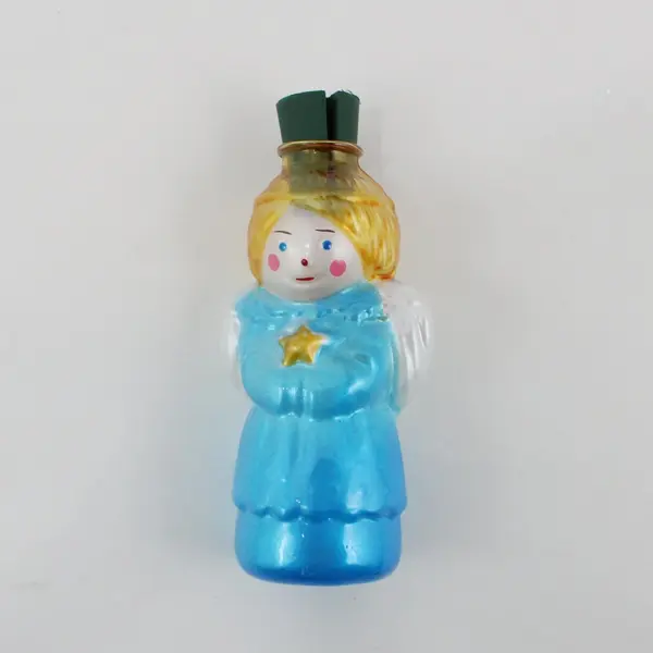 Vintage 1980s Avon Gift Collection Glass Angel Christmas Light Cover 3.5" Tall