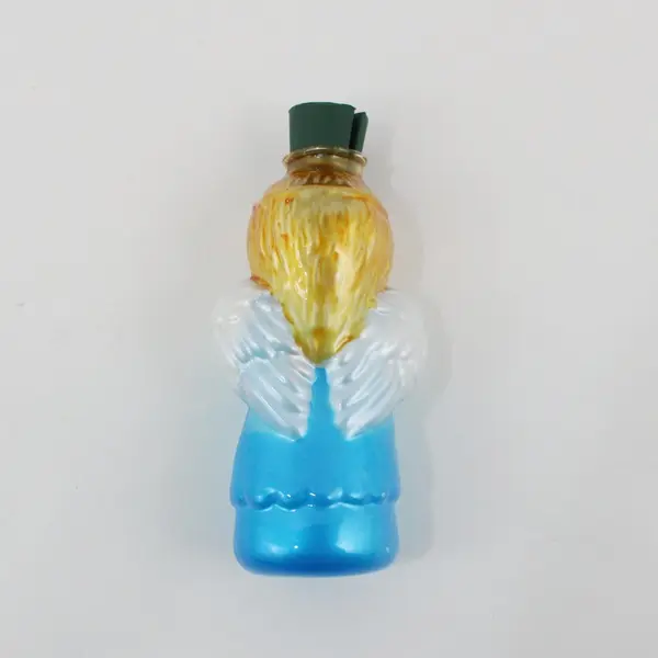 Vintage 1980s Avon Gift Collection Glass Angel Christmas Light Cover 3.5" Tall