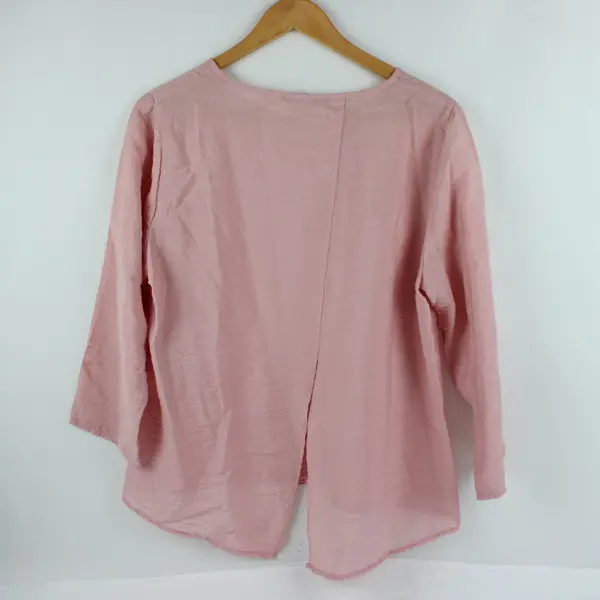 Cut Loose Women's Pink 3/4 Sleeve Shirt Size Small Casual Top