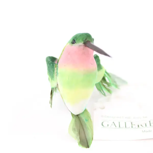 Lot of 10 Gallerie II Hummingbird Christmas Ornaments Fabric Bird Wire