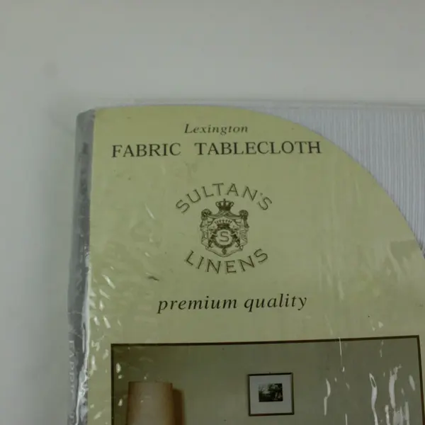 Lexington Sultan's Linens Ribbed White Oblong Tablecloth 54"x72" in bag 