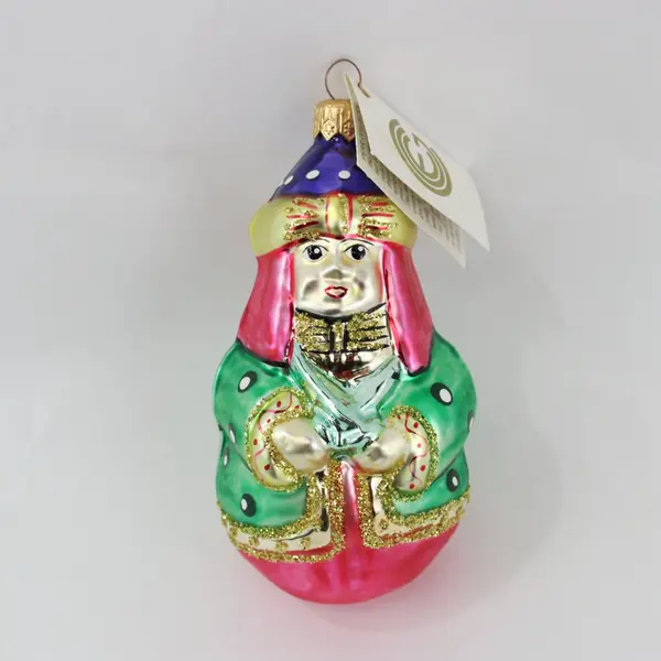 Mia & Calik Mouth Blown Hand Painted Glass Ornament Ali Baba 40 Thieves 5"