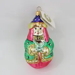 Mia & Calik Mouth Blown Hand Painted Glass Ornament Ali Baba 40 Thieves 5"