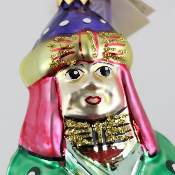 Mia & Calik Mouth Blown Hand Painted Glass Ornament Ali Baba 40 Thieves 5"