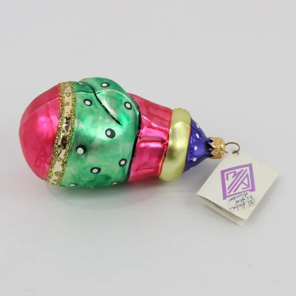 Mia & Calik Mouth Blown Hand Painted Glass Ornament Ali Baba 40 Thieves 5"