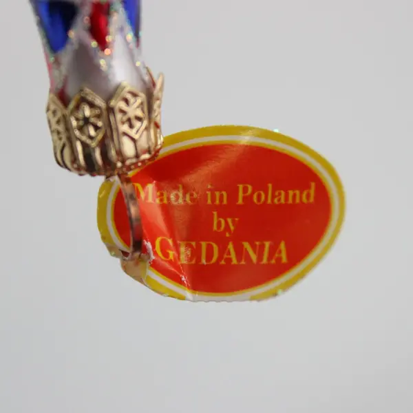 Gedania Taron Hand-Blown Glass Duck on Tricycle Ornament 3"
