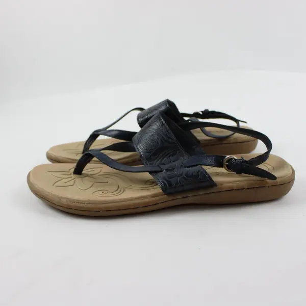 B.O.C. Born Concept Women's Blue Faux Leather Strappy Sandals 7M