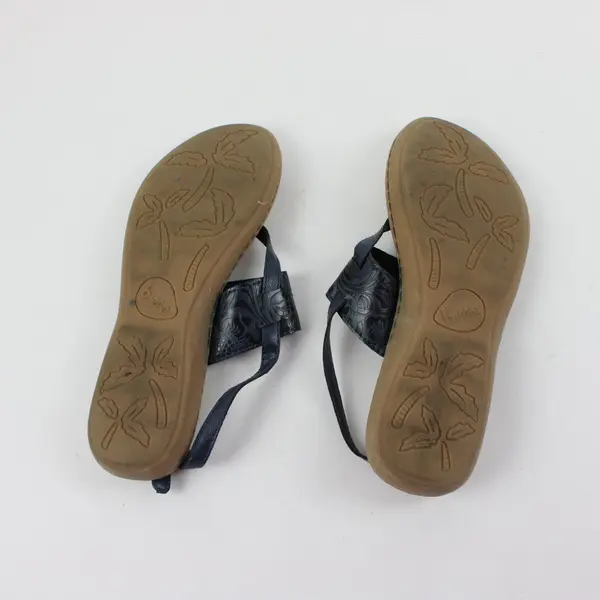 B.O.C. Born Concept Women's Blue Faux Leather Strappy Sandals 7M