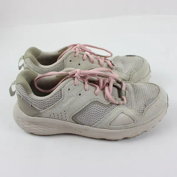 Columbia Bethany Women's Light Gray Suede Hiking Sneakers Size 7