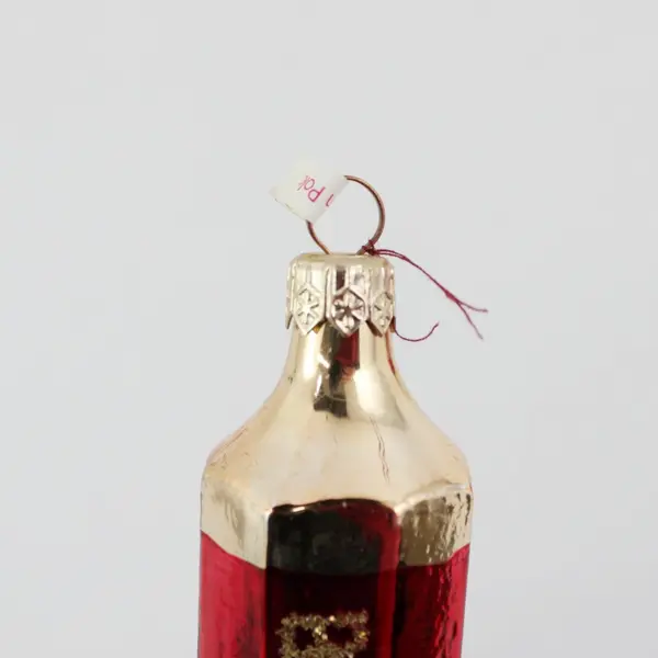 Lot of 3 Best Teacher Pencil Christmas Ornament Hand-Painted Glass Red Gold 6"