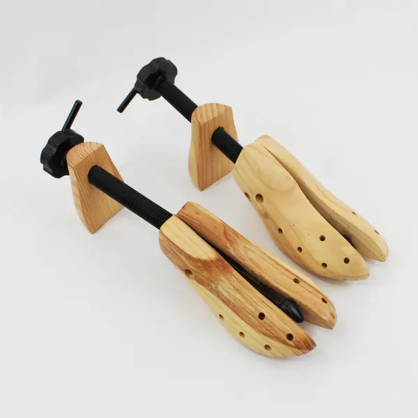 Florsheim Women's Wooden Adjustable Shoe Stretchers Pair With Felt Bags