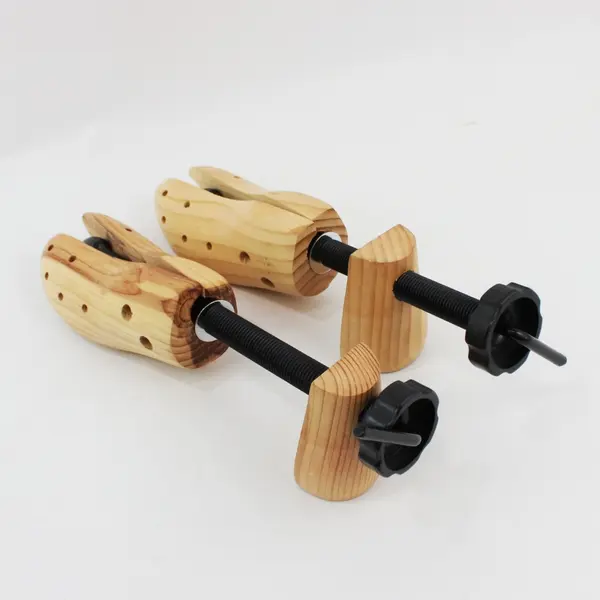 Florsheim Women's Wooden Adjustable Shoe Stretchers Pair With Felt Bags