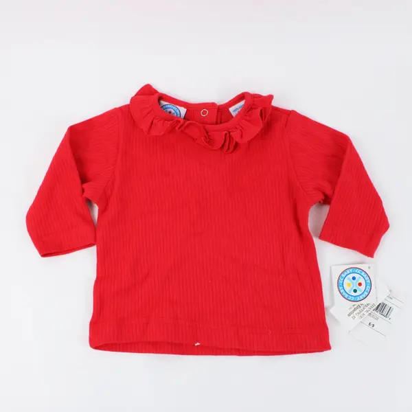 CC Baby Red Vertical Ribbed Knit Sweater Outfit 6-9 Months