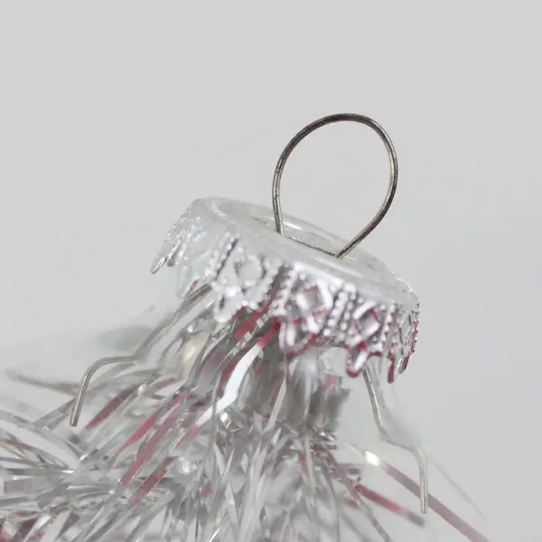 VTG Bronner's Austria 25th Anniversary Tinsel Christmas Glass Ornament 3.75" 