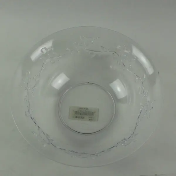 American Maid 10 Inch Round Bowl Clear Plastic Floral Serving Bowl