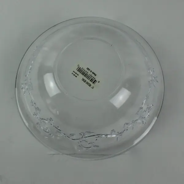 American Maid 10 Inch Round Bowl Clear Plastic Floral Serving Bowl