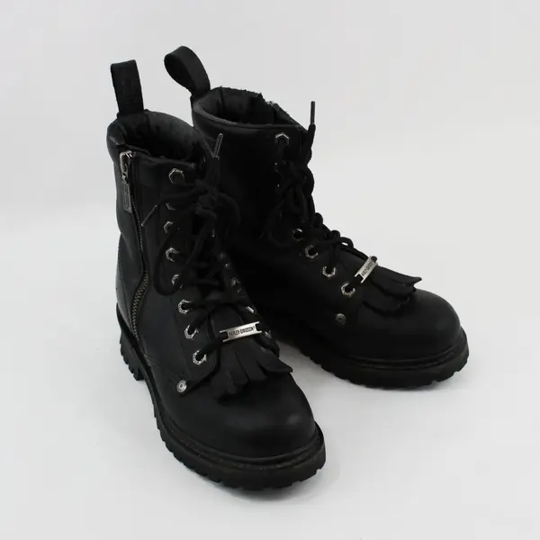 Harley-Davidson Wilson Women's Size 6 Black Leather Lug Sole Boots
