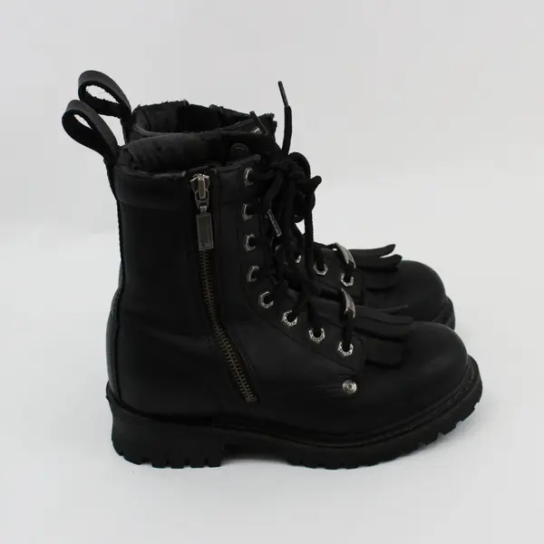 Harley-Davidson Wilson Women's Size 6 Black Leather Lug Sole Boots