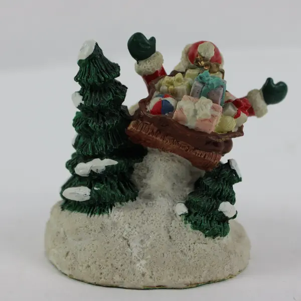 Kurt S. Adler Santa Claus Christmas Figurine with Elves Teddy Bear Tree Decor