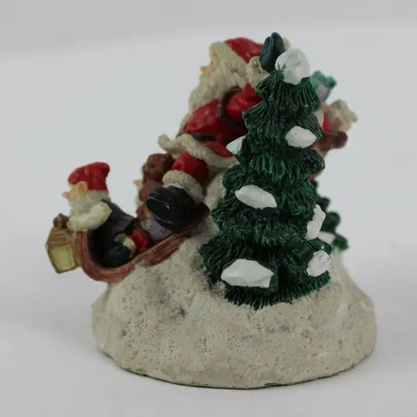 Kurt S. Adler Santa Claus Christmas Figurine with Elves Teddy Bear Tree Decor
