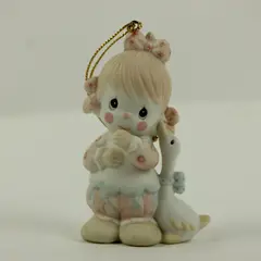 Enesco Precious Moments Waddle Do Without You Ornament Child with Goose