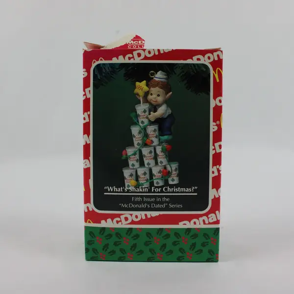 Enesco McDonald's What's Shakin' For Christmas? Ornament Figurine Boxed
