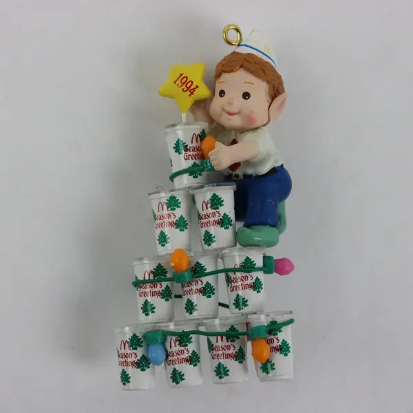 Enesco McDonald's What's Shakin' For Christmas? Ornament Figurine Boxed