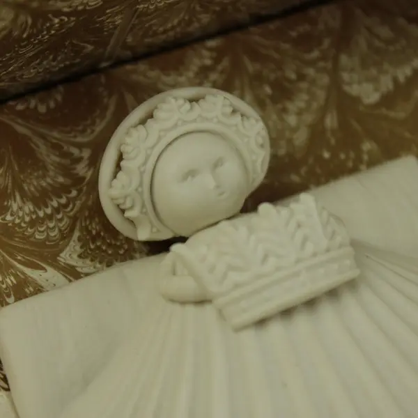 Carriage House Studio Margaret Furlong Angel Shell Ornament Bisque