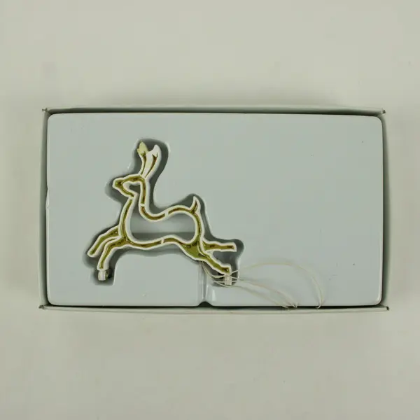 Department 56 Brite Lites Lighted Reindeer Christmas Decoration White Outline