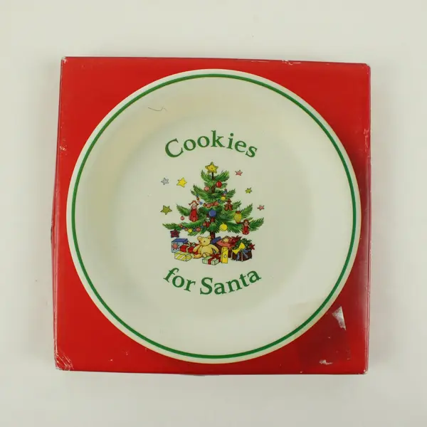 Nikko Cookies For Santa Christmas Ceramic Plate Happy Holidays