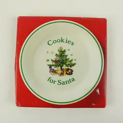 Nikko Cookies For Santa Christmas Ceramic Plate Happy Holidays
