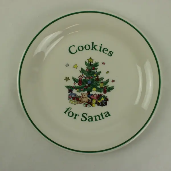 Nikko Cookies For Santa Christmas Ceramic Plate Happy Holidays