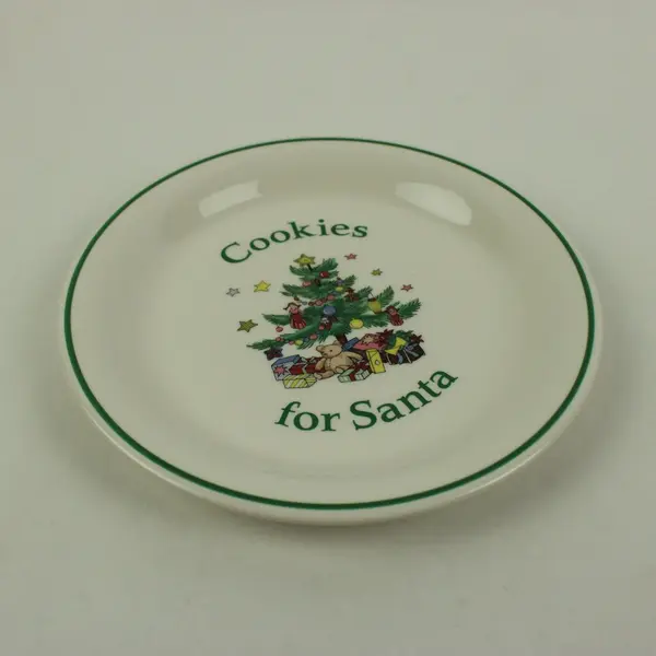 Nikko Cookies For Santa Christmas Ceramic Plate Happy Holidays