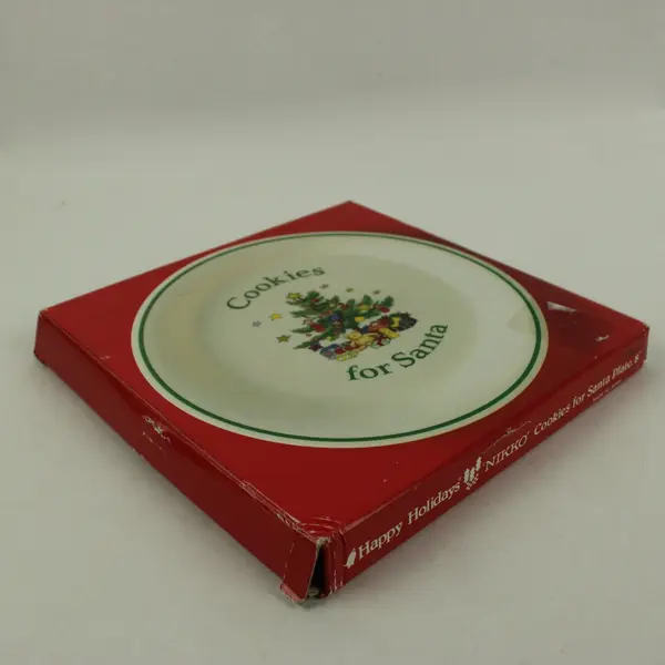 Nikko Cookies For Santa Christmas Ceramic Plate Happy Holidays